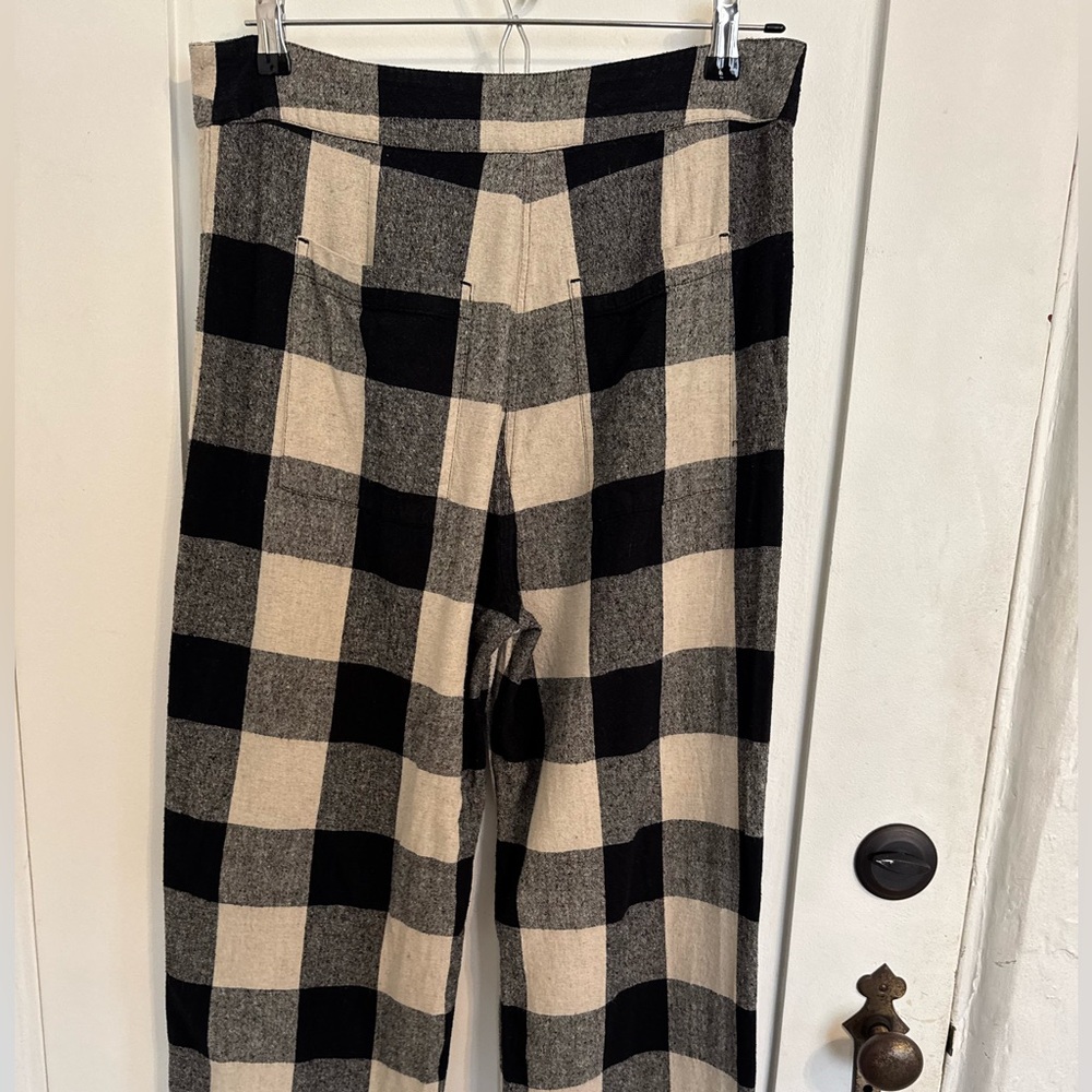 Straight Leg Plaid Pants in Black & White - Picture 5 of 8